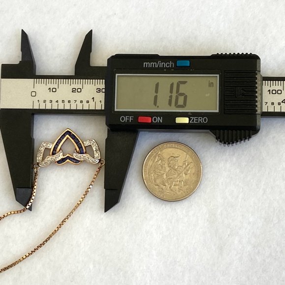 Ross-Simons Gold Vermeil Sterling Silver Triple Heart Sapphire Pendant Necklace - Picture 13 of 16